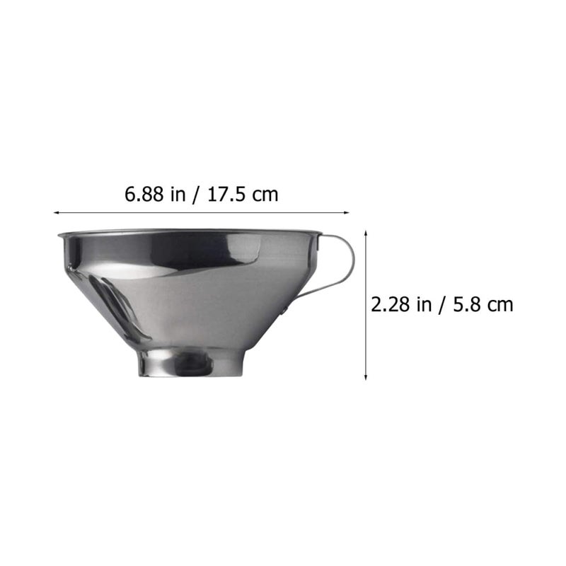 Stainless Steel Mini Funnels 5Pcs Wide Mouth for Kitchen Jam Oil Liquid Dispensing - Image 2